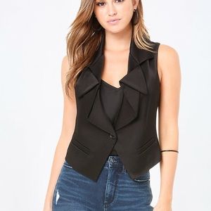 Bebe oragami lapel short vest